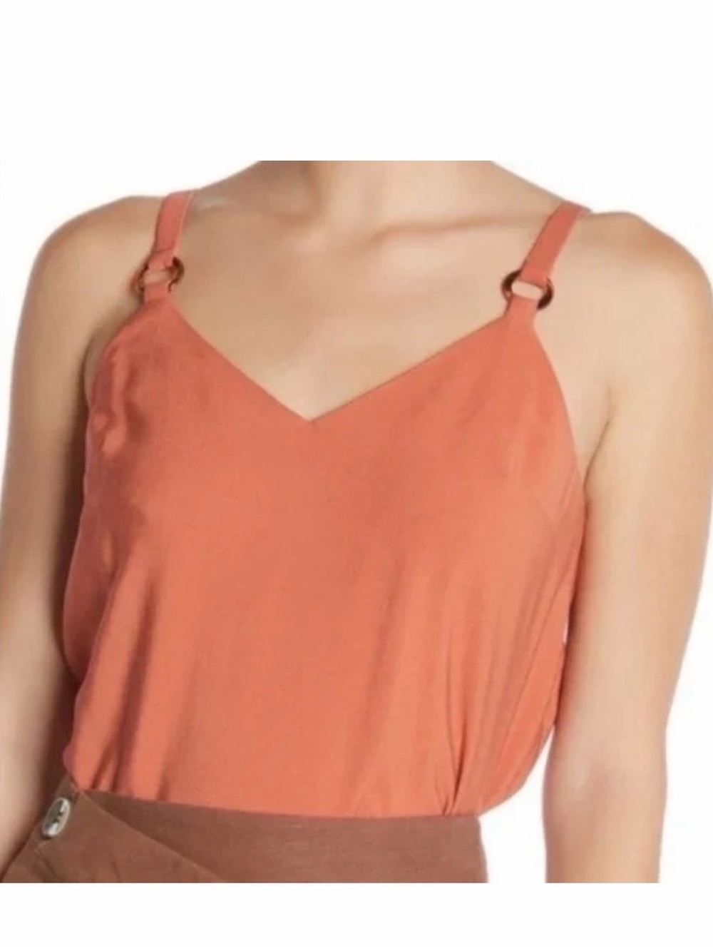 NWT! TOPSHOP Tilda Ring Rust Cami | 14